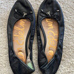 Sam Edelman Felicia Flats - 9 - Black Leather